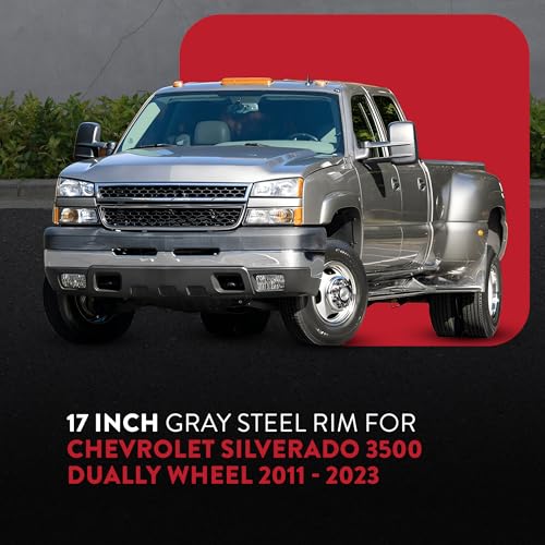 For 2011-2026 Chevrolet Silverado 3500HD - 8 Lug 17 Inch Rim for Chevy Dually Wheels - OE Direct Replacement - Road Ready Car Wheel