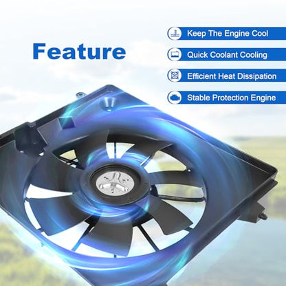 Radiator Cooling Fan Assembly Compatible with Honda CR-V CRV 2007-2009 2.4L