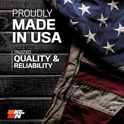 K&N High-Flow Original Lifetime Engine Air Filter: Washable, 33-2276