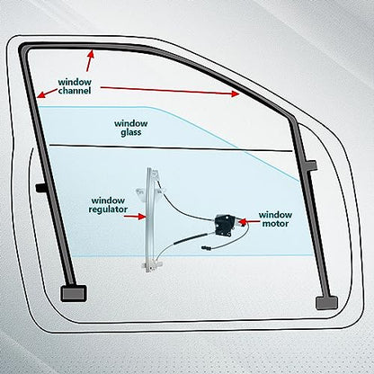 FINDAUTO 741-649 Power Window Regulator for 2000-2004 for Dodge Dakota - style: 2000-2004 for Dodge Dakota