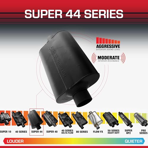 Flowmaster Super 44 Series Chambered Muffler – 3.00" Center In/Center Out - color: Center In / Center Out