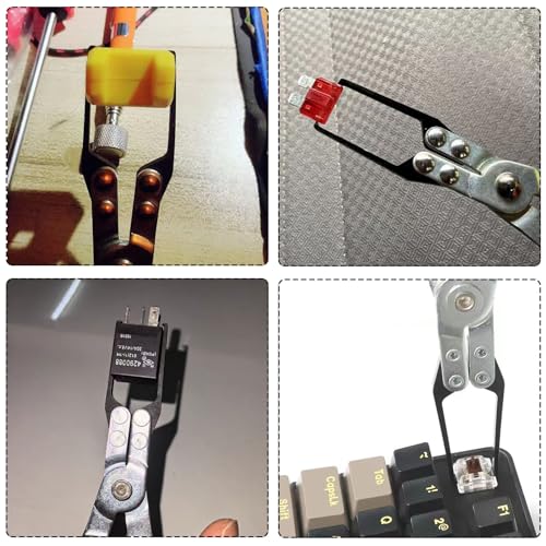 2 PCS Relay Tester, Electrical Disconnect Pliers, Automotive Relay Fmm Fuses Puller Tool, Automotive Relay Tester (Red)