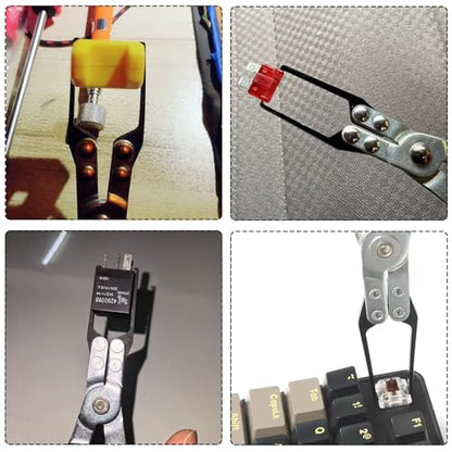 2 PCS Relay Tester, Electrical Disconnect Pliers, Automotive Relay Fmm Fuses Puller Tool, Automotive Relay Tester (Red)