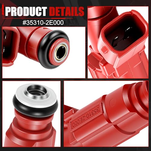 35310-2E000 Fuel Injectors Set of 4 Compatible with 2017-2020 Elantra 2.0L - color: QMP-GN02700