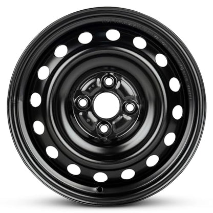 15x5.5 in Steel Wheel Rim 4 Lug 100mm 45mm Offset 54.1mm CB| Powder-Coated Black finish Fits 2004-2006 Scion xA | New OEM Replacement | 4261152310 - size: 15x5.5 inch - xA