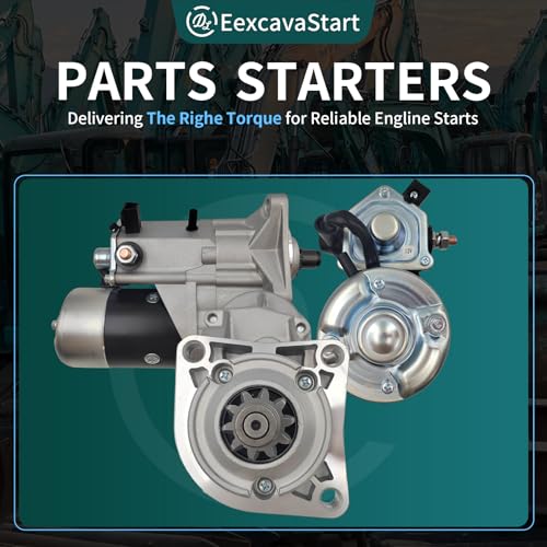 Starter Motor for Caterpillar CAT Backhoe Loader 416B 416C 416D 420D 420E - New Automotive Replacement Starter Replaces 143-0539 143-0538 17418N 228000-1421 0R4316