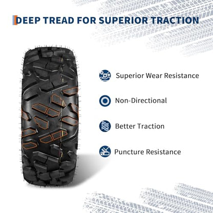 Garvee 2 Pack 26x9-12 ATV UTV Tires 6-Ply All-Terrain Tubeless Tires for Daily Work, Hunting & Recreational Riding on ATV, UTV, Quad and 4 Wheeler - size: 26X9-12, style: Pattern A