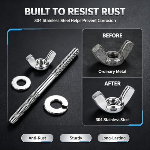 Air Cleaner Stud Kit,18-8 Stainless Steel,Air Cleaner Mounting Bolt,3 inch - size: 3 Inch