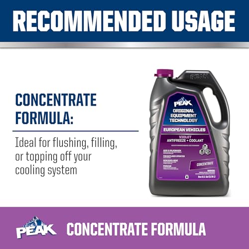 PEAK OET Extended Life Violet Concentrate Antifreeze/Coolant for European Vehicles, 1 Gal. (Pack of 2) - size: Concentrate (Pack of 2)