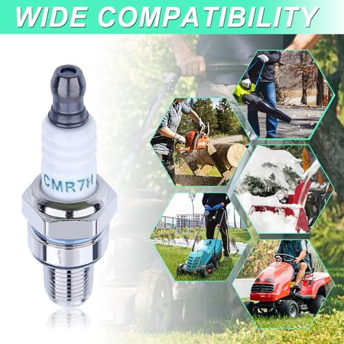 4 Pack CMR7H Spark Plugs, Spark Plug for Shindaiwa 3699-91867 Red Max 369991867, 506615101, 544260901, Sparkplug for Husqvarna 581362301 Stihl Redmax Blowers Brushcutters Trimmers Chain Saws - color: 4 Pack