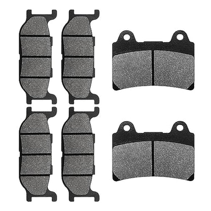 Front and Rear Brake Pads for Yamaha Roadstar 1600 XV1600 01-05, Road Star XV 1600 Silverado 07-09, XV1600 Wildstar 99-04, XVZ1300 Royal Star 1300 05-13, Midnight 03, Midnight Star 02-03