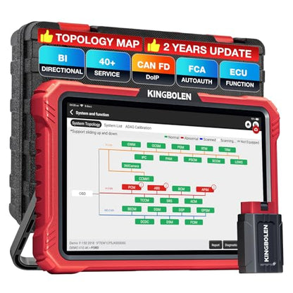 KINGBOLEN K10 Pro Bidirectional Scan Tool 10" OBD2 Scanner Topology Map