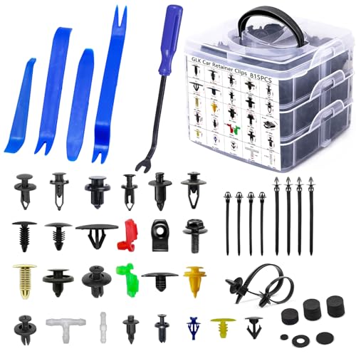 860Pcs Car Push Retainer Clips and Body Fastener Clips Kit - color: blue