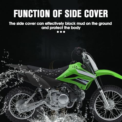 Dirt Bike Rear Side Cover Plastic for KLX 110/KLX 110L 2011-2025 Black - color: Black, size: Rear Side Cover