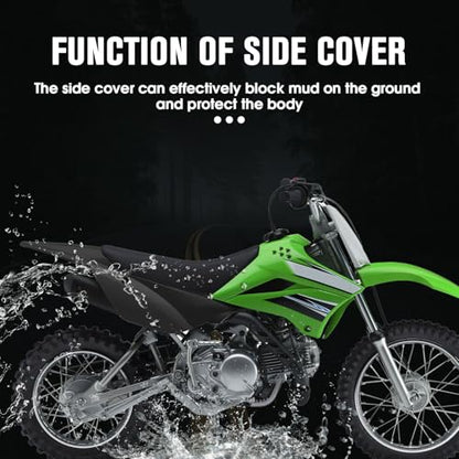 Dirt Bike Rear Side Cover Plastic for KLX 110/KLX 110L 2011-2025 Black - color: Black, size: Rear Side Cover