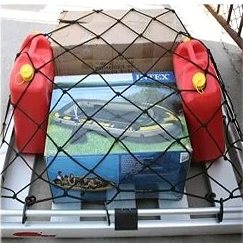 Heavy Duty Cargo Net for Pickup Truck Bed - Stretches from 1' x 1' to 3' x 3' - 12 Metal Carabiners - Compatible with Ford, Dodge RAM, Chevy, Toyota 3 Size