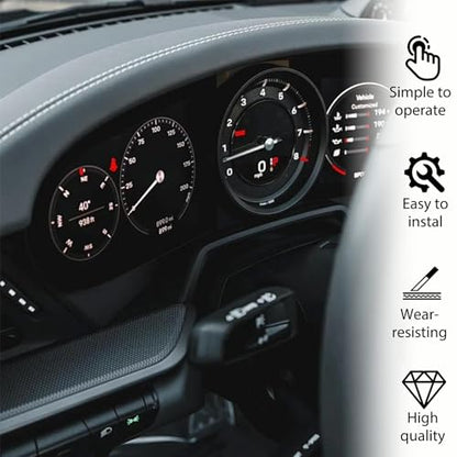 Universal Black 2" 52mm Triple 3 Hole Pillar Gauge Pod Holder, Automotive Housing Pods, ABS Plastic Auto Dash Mount Bracket, Dashboard Meter Cup Holder for Cars, Trucks (A/Triple Hole Carbon) - color: A/Triple Hole Carbon