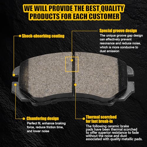 D924+D813 Front and Rear Ceramic Brake Pads Kit Fit For Hyundai Elantra 2007-2009, For Sonata 2003-2008, For Tucson 2005-2009, For Kia Magentis 2003-2010, For Optima 2003-2010 - style: HZ924+HZ813