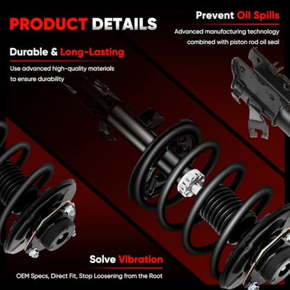 CCIYU Complete Struts Shock Absorbers Fits for Nissan Murano 03-07 4PCS