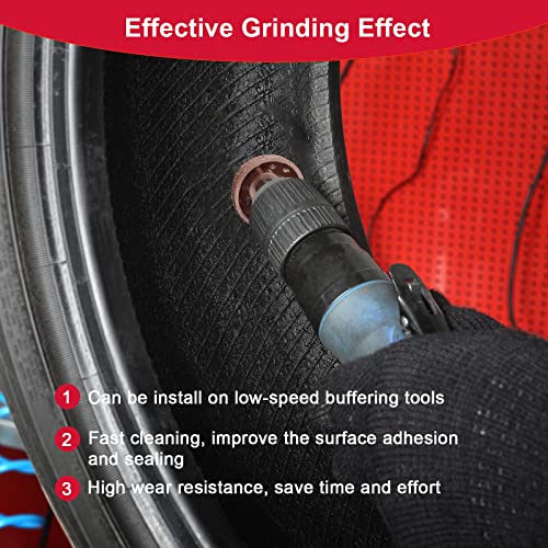 2Pcs Tire Repair Patch Tools, Strong Tire Patch Roller Kit/Repair Buffing Wheel for Air Buffer, Grinding