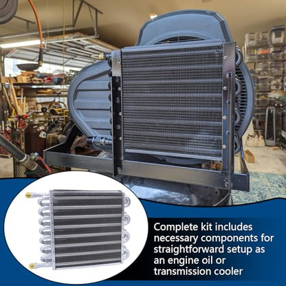 16 Pass Universal Transmission Oil Cooler Kit - color: gray