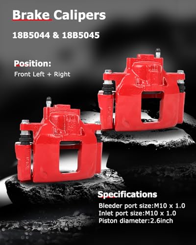 cciyu Front & Rear Brake Calipers 18B5044 18B5045 18B5046 18B5047 - size: Front & Rear[18B5044+18B5045+18B5046+18B5047]