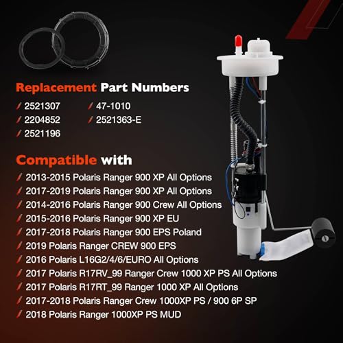47-1010 Fuel Pump Assembly Compatible with Polaris Ranger 570 900 XP 1000 - color: 47-1010