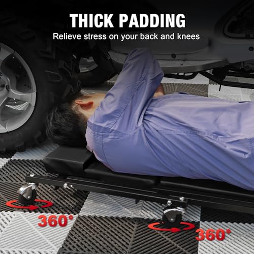 Big RED 36" Rolling Foldable Automotive Creeper, Car Creeper, 2-in-1 Garage Shop Creeper for Auto Repair, 300 Lbs Capacity, Black, TAM6505BR Torin - style: Black Foldable Creeper