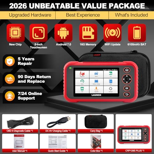 LAUNCH CRP129E Plus OBD2 Scanner, 2026 Full System Diagnostic Scan Tool