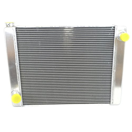 JSD 2 Row Aluminum Racing Radiator for Ford Mopar Aluminum Racing Radiator Single Pass Overall 26" x19" x3" - size: 26" x19" x3"