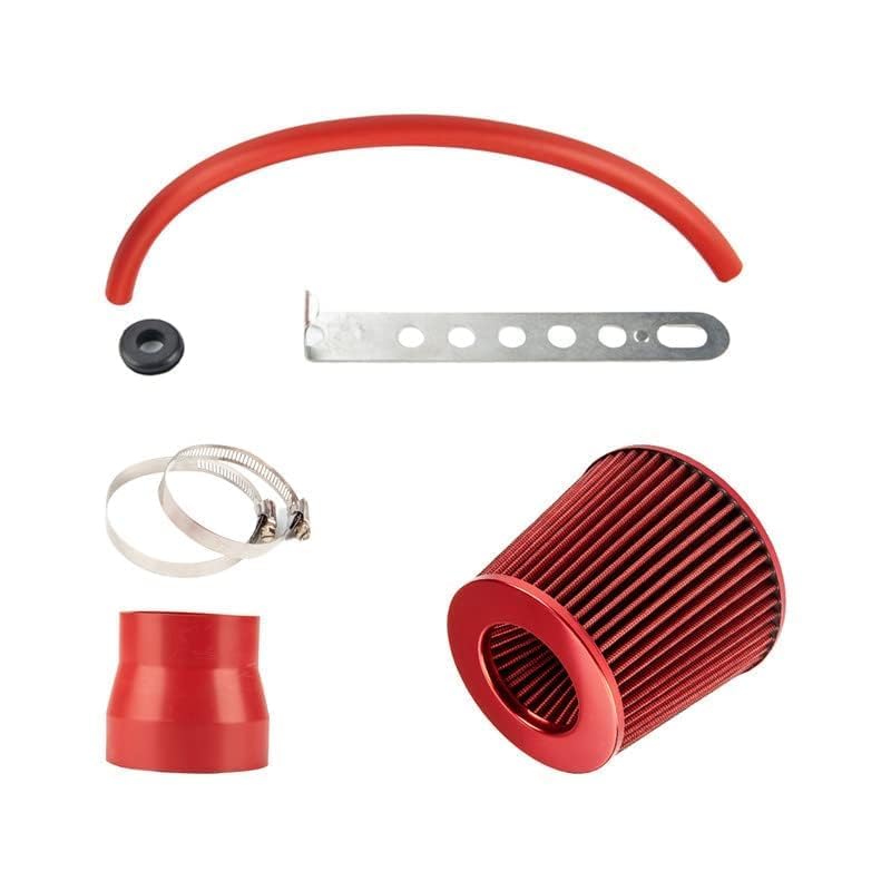 PHILTOP 3" Universal Cold Air Intake Kit (Red) - color: Red, size: Universal Cold Air Intake Kit Red