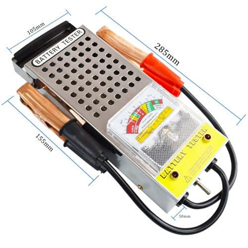 Car Battery Tester - 12V 100A / 6V 50A Load Tester for Detecting Battery Health & Capacity, with Voltmeter & Alligator Clips for Cars, RVs, Motorcycles, ATVs & Boats