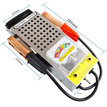 Car Battery Tester - 12V 100A / 6V 50A Load Tester for Detecting Battery Health & Capacity, with Voltmeter & Alligator Clips for Cars, RVs, Motorcycles, ATVs & Boats