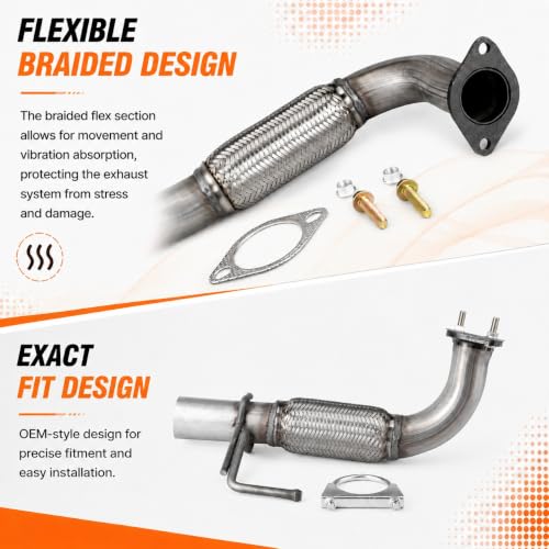 52618 Flex Exhaust Pipe Direct Fit for 2012-2014 Ford Edge 2.0L Turbo FE20F - size: 2012-2014 Ford Edge