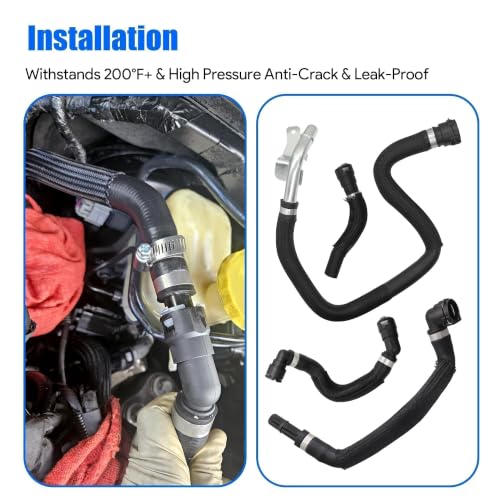 HVAC Heater Supply Return Hose Kit Compatible with Cherokee 2014-2018 for Chrysler 200 2015-2017 Replace 68199254AB 68199254AA 68104972AA 52014624AA 68192082AA 52014627AB