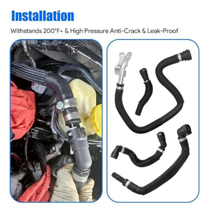 HVAC Heater Supply Return Hose Kit Compatible with Cherokee 2014-2018 for Chrysler 200 2015-2017 Replace 68199254AB 68199254AA 68104972AA 52014624AA 68192082AA 52014627AB