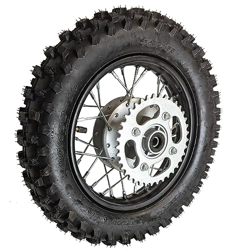 10" Rear Wheel Rim Tire Assembly 12mm Bearing 50cc 70cc 90cc 110cc Dirt Pit Pro Trail Bike CRF50 DRZ70 PW50 BBR50 TTR50 DRZ50 SSR 2.50-10 1.4x10 Rear Drum Brake (Tire: 2.50-10 with Drum Brake) - size: Tire: 2.50-10 with Drum Brake