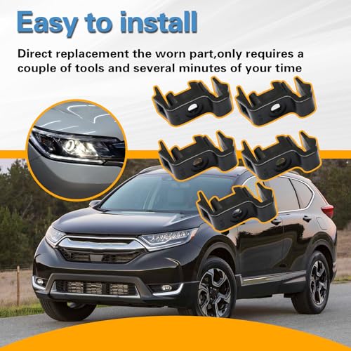 5PCS Headlamp Clips Trim Molding Compatible with Honda CR-V 2017 2018 2019 2020 Holder Headlamp Molding Clip Fastener, Replace 33152TLAA01 33152-TLA-A01