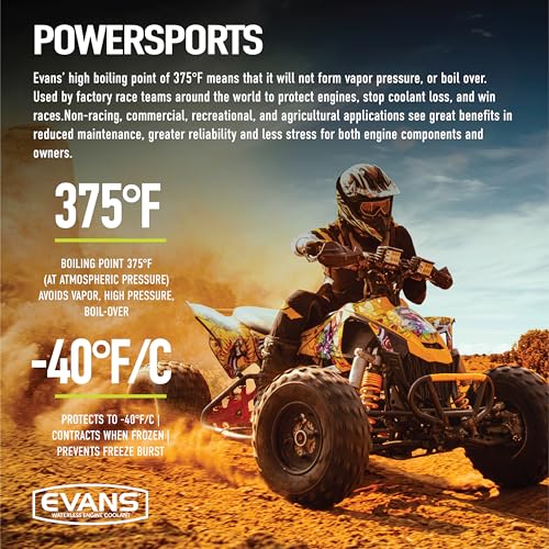 EVANS Coolant Powersports Waterless Engine Coolant (Gallon, 1 Pack) - size: 1 Gallon