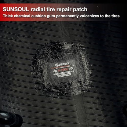 SUNSOUL 20Pcs Radial Tire Patches, 3.15" x 2.56" Heavy Duty Tire Patches - size: 3.15*2.56