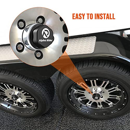 Aluminum Vortex Trailer Hub Caps with O-Ring 2-Pack K71-G01-73 - size: 2 Pack