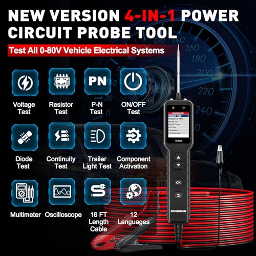 KINGBOLEN ECT300 Automotive Electrical Circuit Tester 16FT Cable