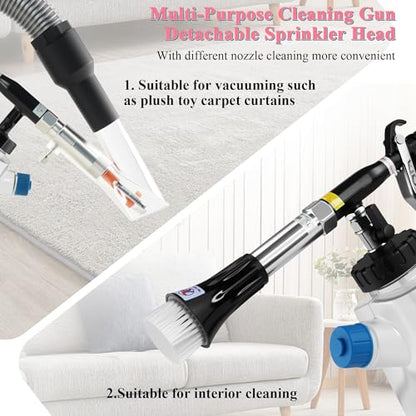 3IN1 Car Cleaning Gun Detachable Sprinkler Head for Detailing - color: blue