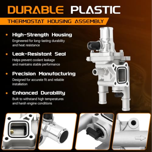 BRTEC 25192228 Coolant Thermostat Housing Assembly with Sensor Gasket - color: 25192228
