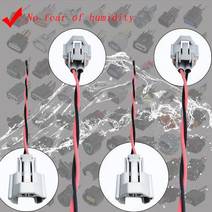 Set of 4PCS Fuel Injector Connector Plug Harness Pigtail Wire 23250-75040 Replacement for Toyota Tacoma 2.4L L4 Hilux 2RZFE 95-00