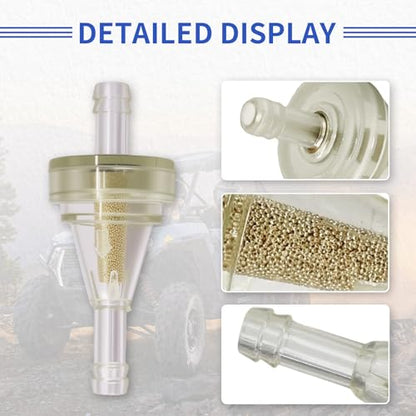 10 PCS Inline Fuel Filter for 1/4 Fuel Line Gas Engine