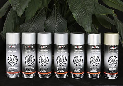 EASTUP Machined Silver Metallic Wheel Paint - Brilliant Finish, High Durability, Fade-resistant, Quick Drying Rim Coating - color: #18-Machined Silver