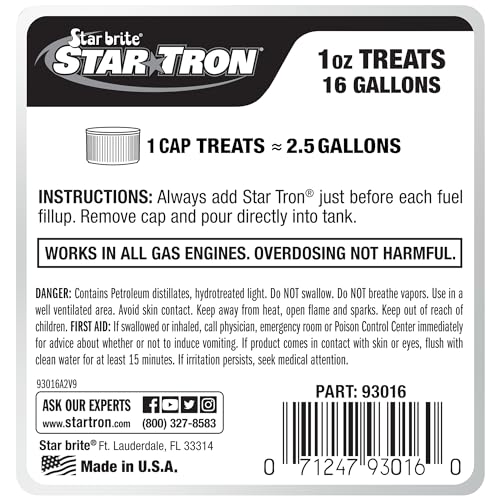 STAR BRITE Star Tron Enzyme Fuel Treatment - Gasoline - style: 16 Oz Treats 256 Gallons