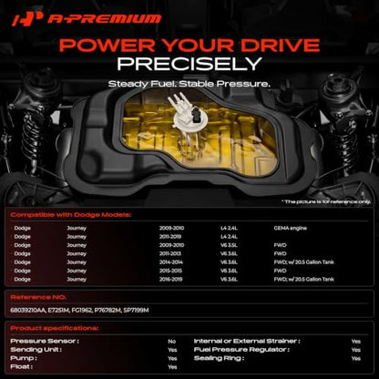 A-Premium Electric Fuel Pump Module Assembly Compatible with Dodge