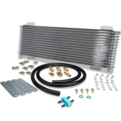 40k Transmission Oil Cooler lpd47391 with Thermal Bypass Valve 708-4739P6 Compatible with tru Cool Heavy Duty 40,000 GVW Max - Low Pressure Drop Trans Cooler - color: Silver2